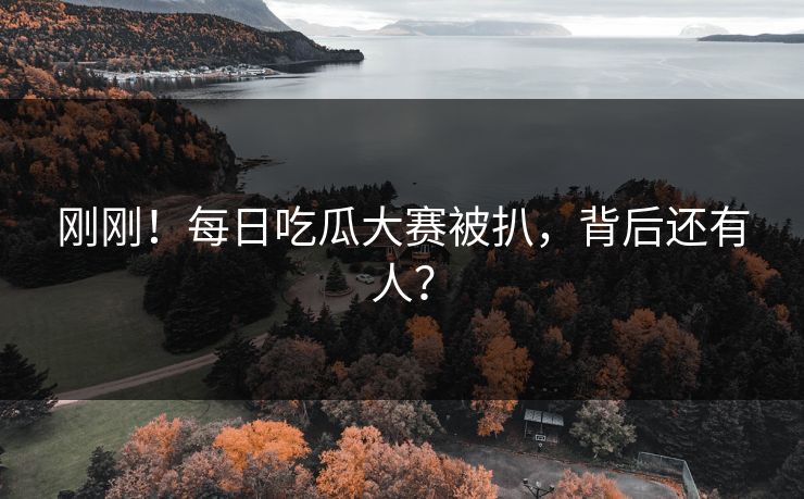 刚刚！每日吃瓜大赛被扒，背后还有人？